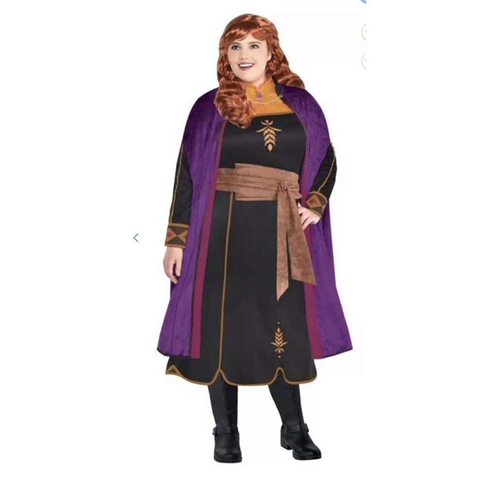 Disney Princess Frozen 2 Anna Dress Halloween Adult Costume Plus Size XXL 18-20
